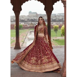 Burgundy Flora Lehenga Choli Burgundy Flora Lehenga Choli