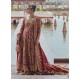 Dark Scarlet Flora Farshi Lehenga