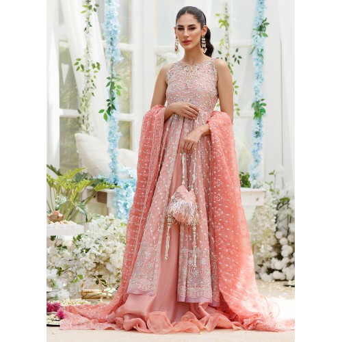 Tea Rose Orange Flora Lehenga