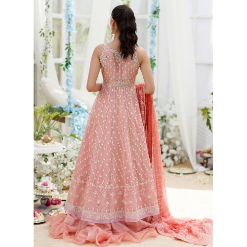 Tea Rose Orange Flora Lehenga