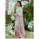 White and Pink Flora Saree