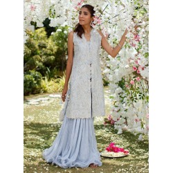 Powder Blue Flora Jacket