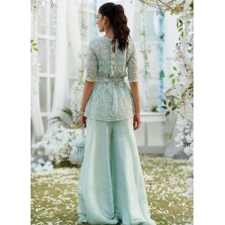 Cambridge Blue Flora Peplum