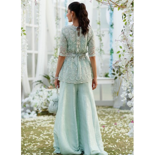 Cambridge Blue Flora Peplum