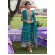 Teal Flora Party Wear