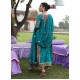 Teal Flora Party Wear