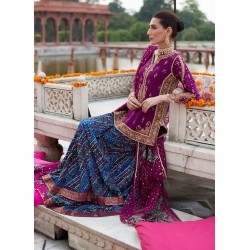 Dark Purple Flora Sharara