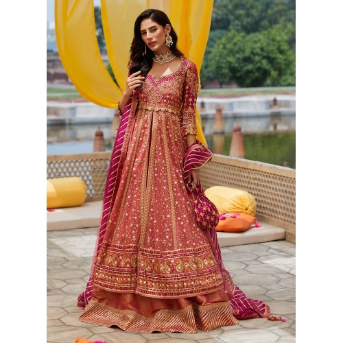 English Vermillion Flora Gown