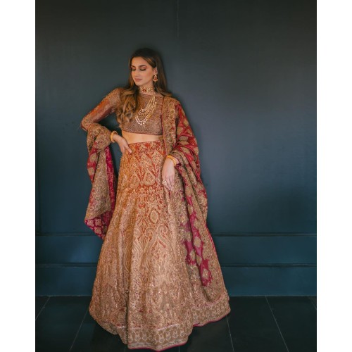 Cantaloupe Lily Lehenga