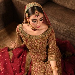 Burgundy Lily Lehenga