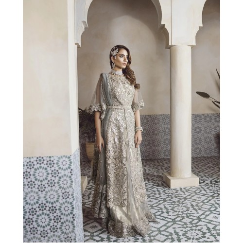 Gray Iris Lehenga