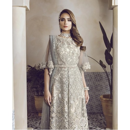 Gray Iris Lehenga