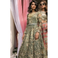 Camouflage Green Iris Gown