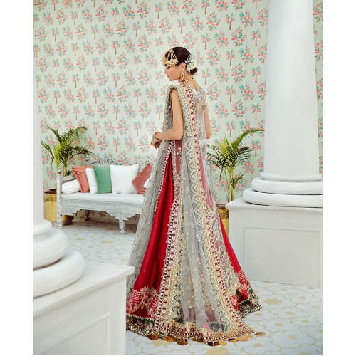 Green Carnelian Iris Lehenga