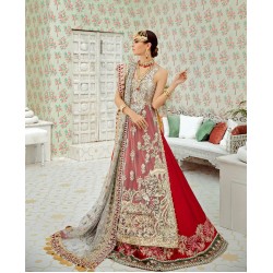 Green Carnelian Iris Lehenga