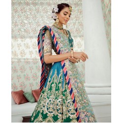 Multi Coloured Iris Lehenga Choli