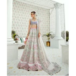 Ceil White Iris Lehenga Choli