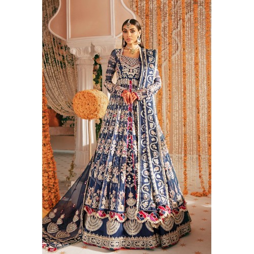 Navy Ombre Zinnia Anarkali