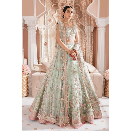 Green Ombre Zinnia Lehenga Choli