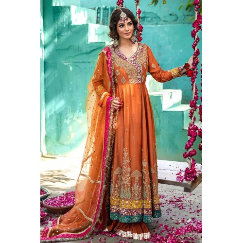 Crayola Orange Julia Angrakha for Mehndi Mayun