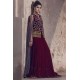New Aubergine Julia Cape Lehenga
