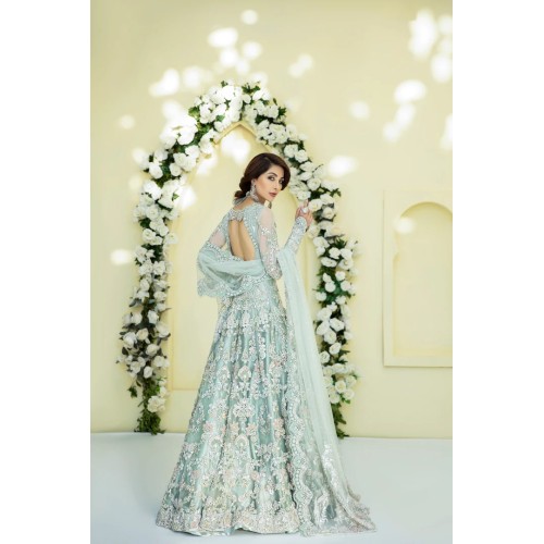 Crystal Blue Julia Lehenga