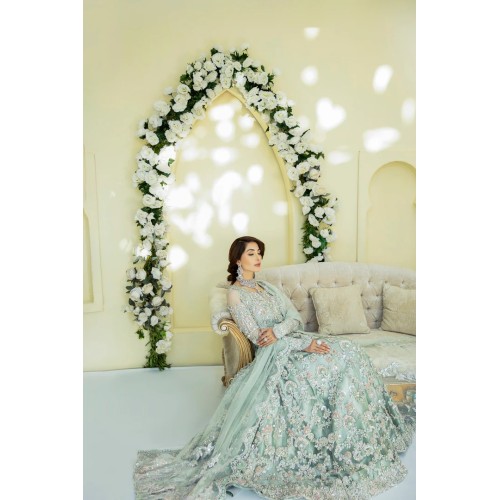 Crystal Blue Julia Lehenga