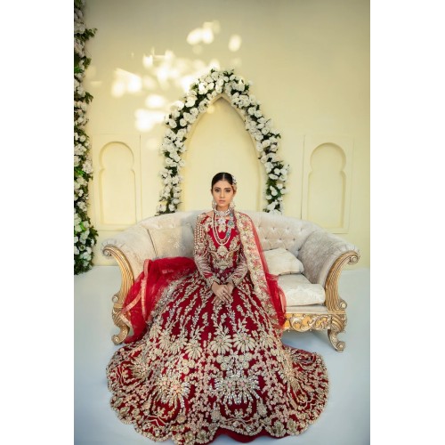 Crimson Julia Lehenga