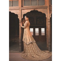 Deep Buff Aster Lehenga