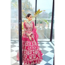Raspberry Aster Lehenga