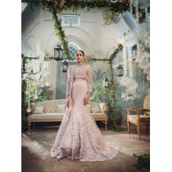 Ice Pink Aster Mermaid Lehenga