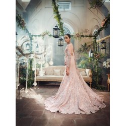 Ice Pink Aster Mermaid Lehenga