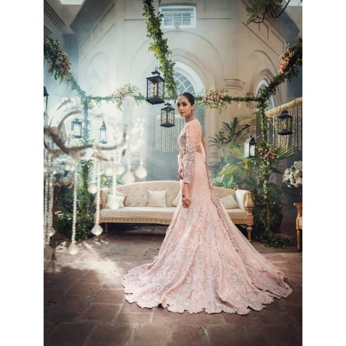 Ice Pink Aster Mermaid Lehenga