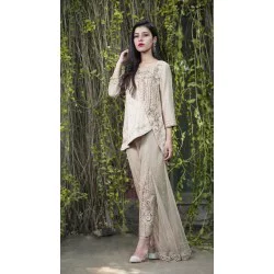 Champagne Mauve Aster Party Wear