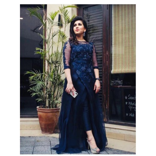 Yale Blue Aster Party Wear Yale Blue Aster Party Wear