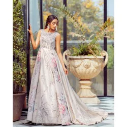 White Smoke Aster Gown