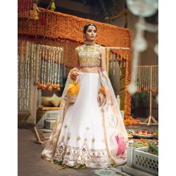 Pear White Aster Lehenga Choli