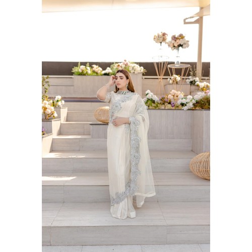 Off White Aster Saree Off White Aster Saree