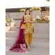 Satin Sheen Gold Aster Shalwar Suit Satin Sheen Gold Aster Shalwar Suit