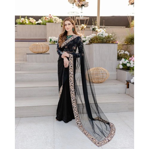 Black Aster Saree Black Aster Saree