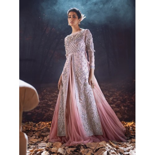 Powder Pink Aster Lehenga