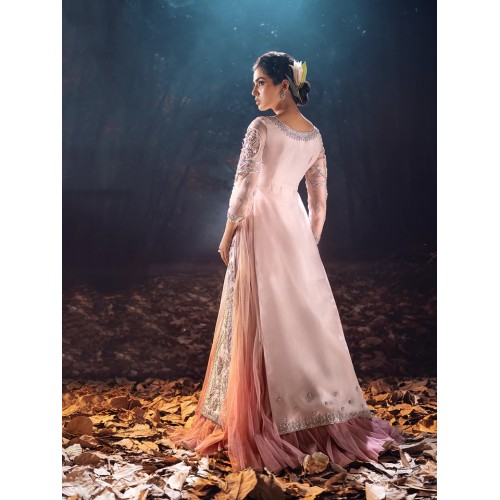 Powder Pink Aster Lehenga