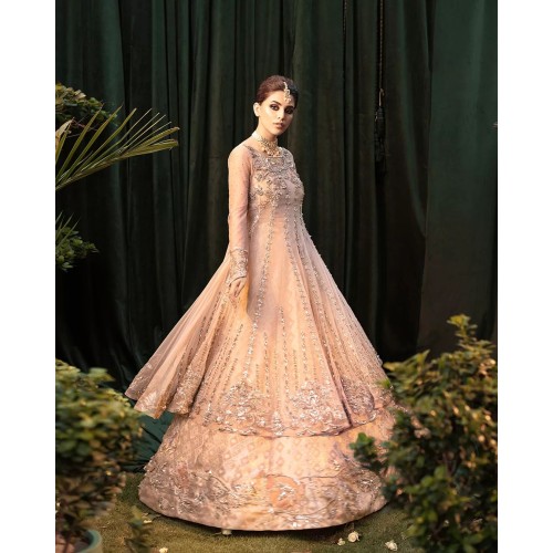 Crayola Peach Aster Anarkali