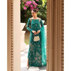 Dark Persian Green Aster Party Wear