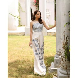 Splashed White Aster Jumpsuit
