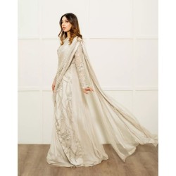 Eggshell Aster Saree Eggshell Aster Saree