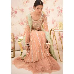 Atomic Tangerine Julia Lehenga