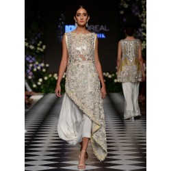 Floral White Scilla Asymmetrical Shirt