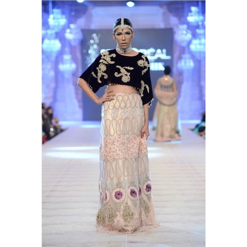 Black Scilla Cape Top Lehenga