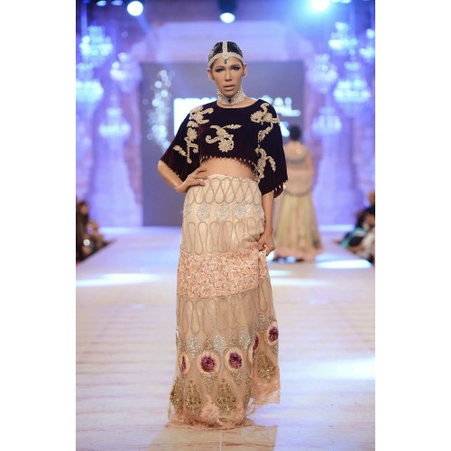Black Scilla Cape Top Lehenga